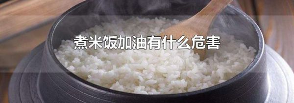 煮米饭加油有什么危害