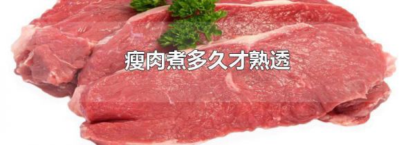 瘦肉煮多久才熟透