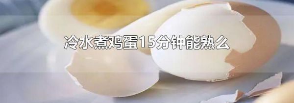 冷水煮鸡蛋15分钟能熟么