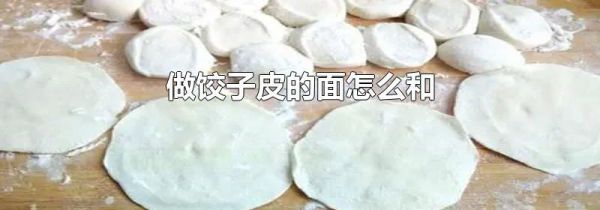 做饺子皮的面怎么和