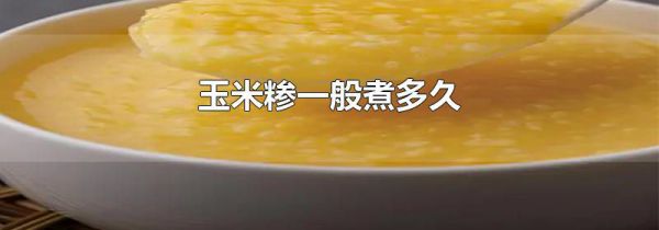 玉米糁一般煮多久