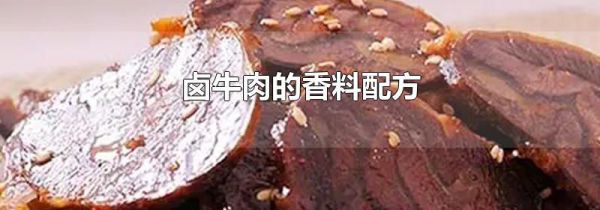 卤牛肉的香料配方