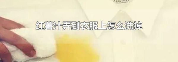 红薯汁弄到衣服上怎么洗掉