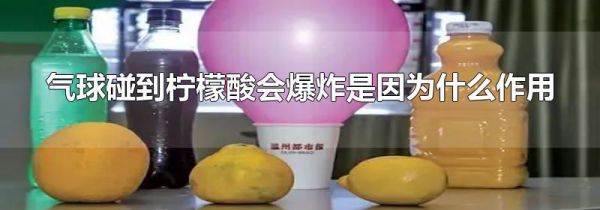气球碰到柠檬酸会爆炸是因为什么作用