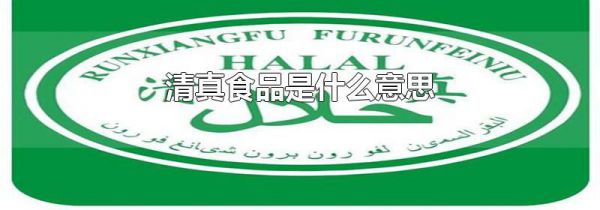 清真食品是什么意思