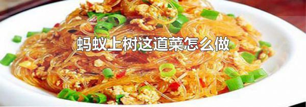 蚂蚁上树这道菜怎么做