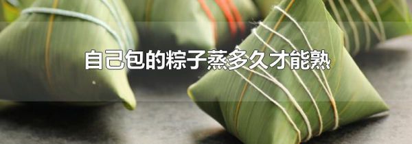 自己包的粽子蒸多久才能熟