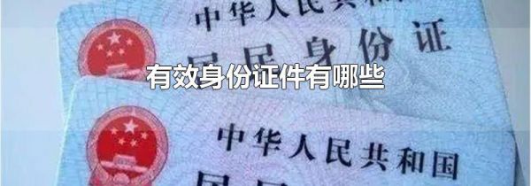 有效身份证件有哪些
