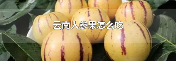 云南人参果怎么吃