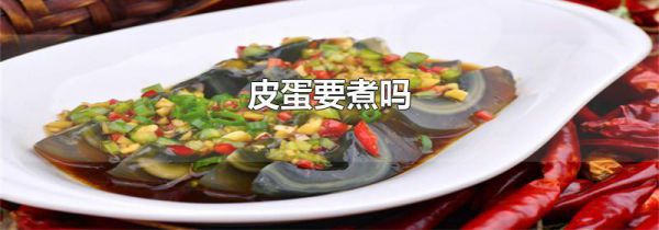 皮蛋要煮吗