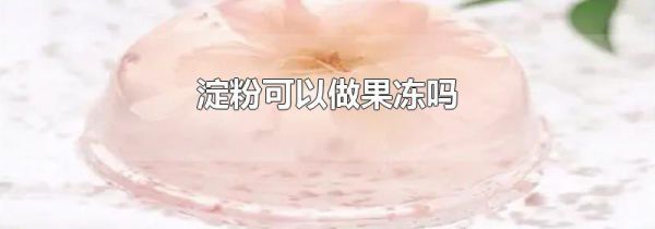 淀粉可以做果冻吗