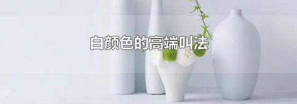 白颜色的高端叫法