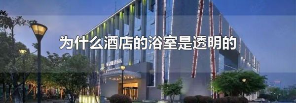 为什么酒店的浴室是透明的