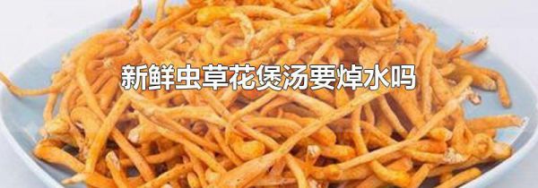 新鲜虫草花煲汤要焯水吗
