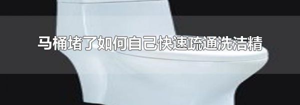 马桶堵了如何自己快速疏通洗洁精
