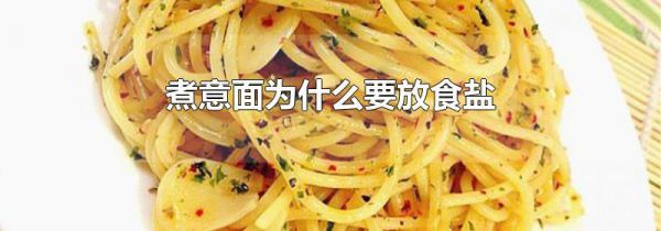 煮意面为什么要放食盐