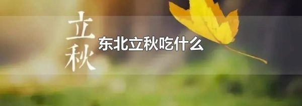 东北立秋吃什么