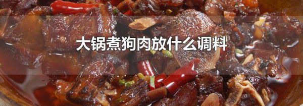 大锅煮狗肉放什么调料