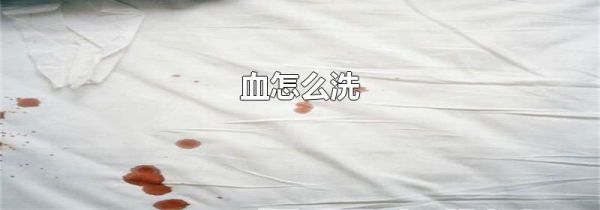 血怎么洗