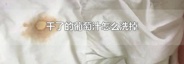 干了的葡萄汁怎么洗掉