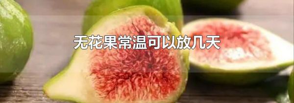 无花果常温可以放几天