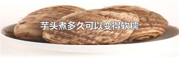 芋头煮多久可以变得软糯