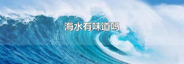 海水有味道吗