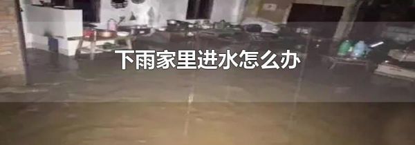 下雨家里进水怎么办