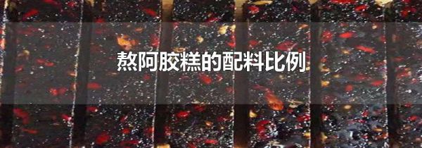 熬阿胶糕的配料比例