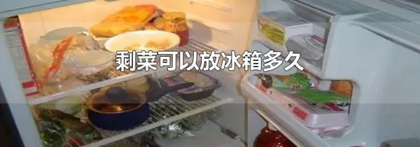 剩菜可以放冰箱多久