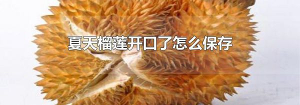 夏天榴莲开口了怎么保存