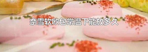 奈雪软欧包常温下能放多久