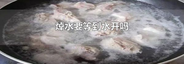 焯水要等到水开吗