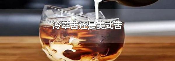 冷萃苦还是美式苦