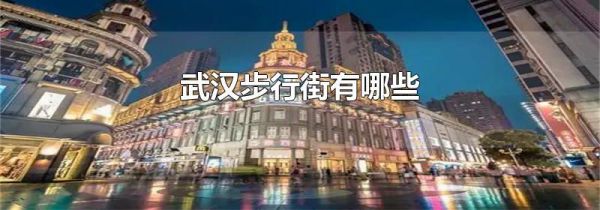 武汉步行街有哪些