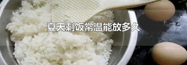 夏天剩饭常温能放多久