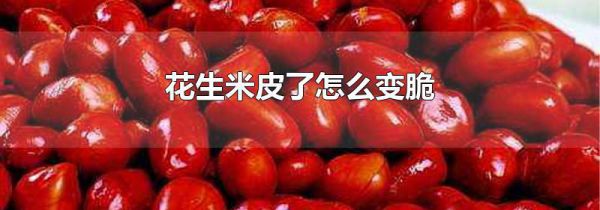 花生米皮了怎么变脆