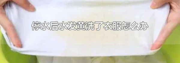 停水后水发黄洗了衣服怎么办