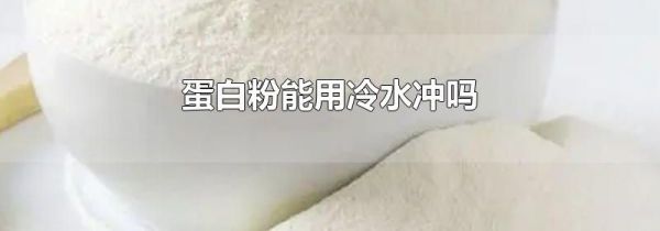 蛋白粉能用冷水冲吗