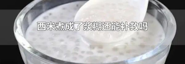 西米煮成了浆糊还能补救吗