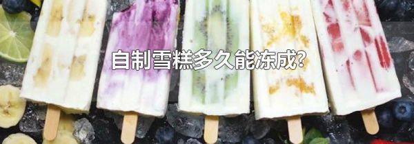 自制雪糕多久能冻成?