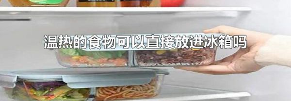 温热的食物可以直接放进冰箱吗