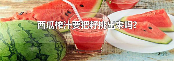 西瓜榨汁要把籽挑出来吗?
