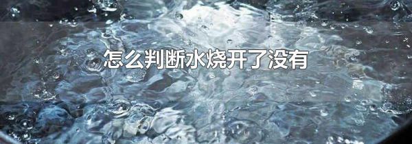 怎么判断水烧开了没有