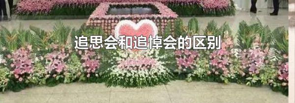 追思会和追悼会的区别