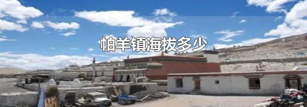 帕羊镇海拔多少