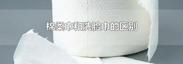 棉柔巾和洗脸巾的区别