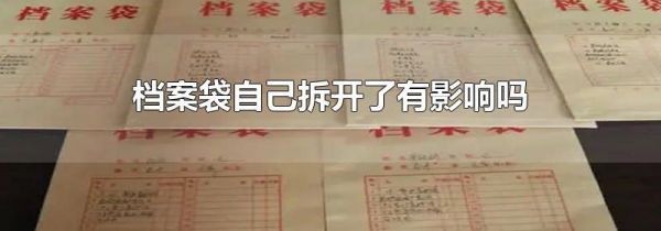 档案袋自己拆开了有影响吗