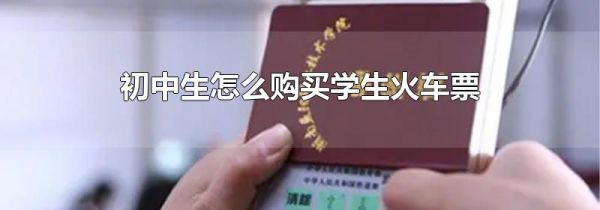 初中生怎么购买学生火车票