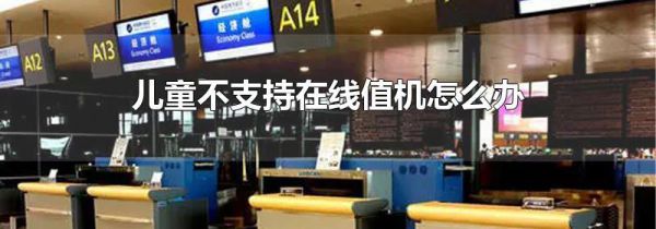儿童不支持在线值机怎么办
